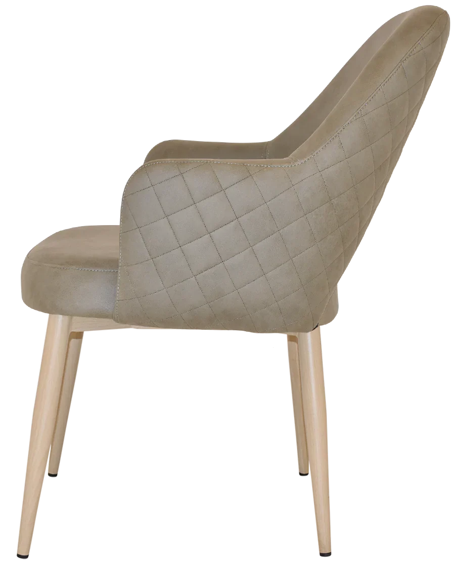 EZ Albury Birch Metal Leg Upholstered Hospitality XL Armchair