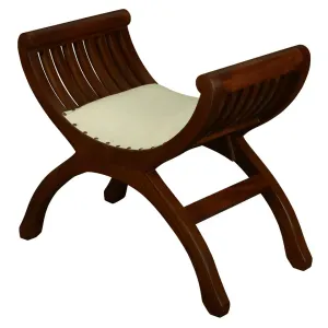 CT Sloan Solid Timber Fabric Seat Ottoman thumbnail 2