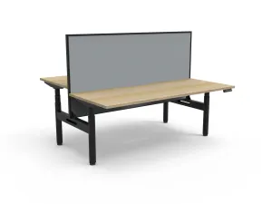 RL Halo Plus Height Adjustable Back to Back 2 User Workstation with SHUSH30 Screen thumbnail 4