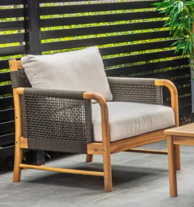 VI Elliston Solid Timber 3 Seater Outdoor Lounge with Cushion thumbnail 5