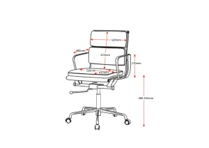 RL PU900M Medium Back PU Leather Upholstered Boardroom Chair thumbnail 3