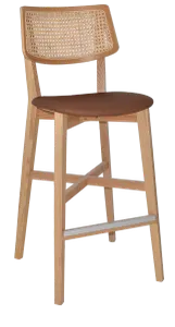 EZ Phoenix Solid Timber Framed Rattan Back Barstool thumbnail 16