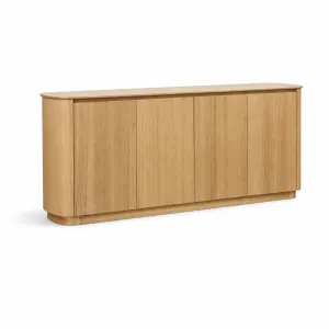 MD Elegant Solid Timber Natural Stone Top 4 Door Buffet thumbnail 1