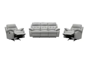 VI Cosmic 3 Seater Leather Recliner Lounge with 2 Single Recliners thumbnail 3