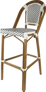 FL Eiffel Aluminium Frame PE Wicker Hospitality Outdoor Bar Chair thumbnail 4