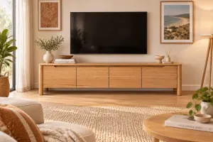 MD Laura Solid Timber 4 Door TV Unit thumbnail 2