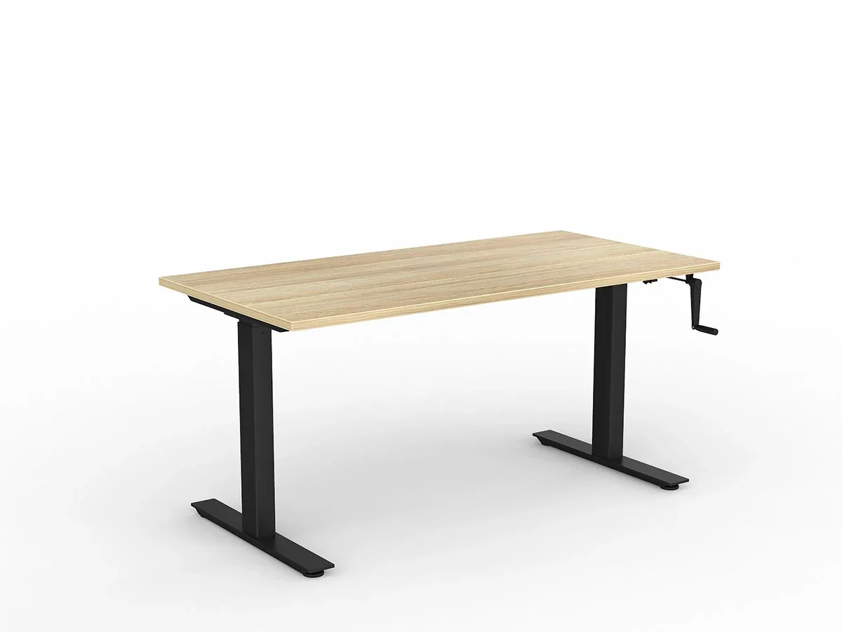 OL Agile Winder Height Adjustable Desk - Black Frame