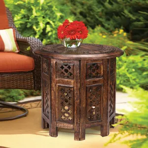 VI Round Solid Timber 8 Octagone Leg Side Table thumbnail 4