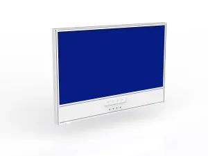 OL Studio Screen with Ducting for Agile Shared Desk – Breath Fabric with White Frame thumbnail 6