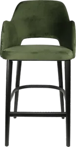 FL Sorbet Velvet Upholstered Timber Legs Hospitality Barstool thumbnail 5