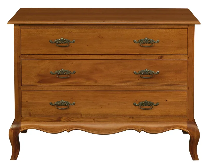 CT French Provincial Solid Timber 3 Drawer Dresser