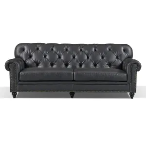 BT Barclay Chesterfield PU Leather Upholstered 3 Seater Sofa thumbnail 4