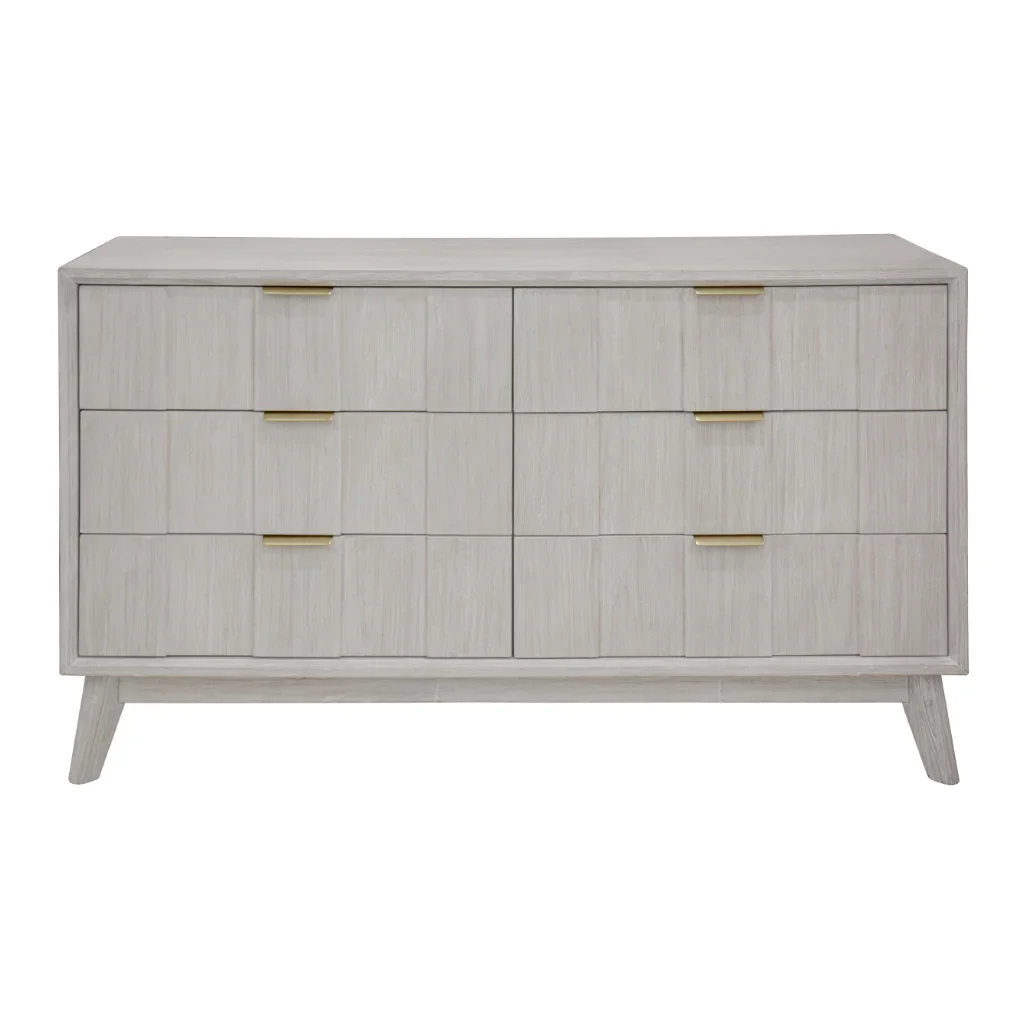 VI Alena Solid Timber 6 Drawer Dressing Table