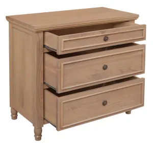 CT Beau Solid Timber 3 Drawer Bedside Table thumbnail 3