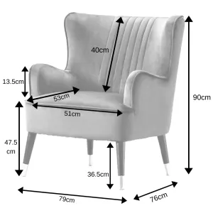 BT East Hampton Velvet Upholstered Accent Chair thumbnail 7