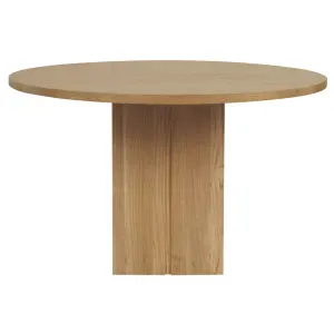 CT Newport Solid Timber Square Base Round Top Dining Table thumbnail 2