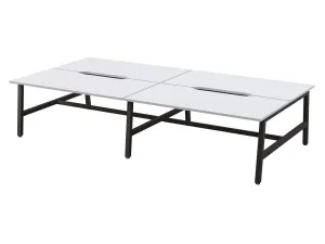 OL Axis Trestle 4 User Bench – White Top with Black Frame thumbnail 2
