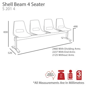 MA Shell Metal Framed Beam Seating thumbnail 9
