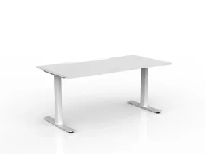 OL Agile Fixed Height Desk – White Top with White Frame thumbnail 11