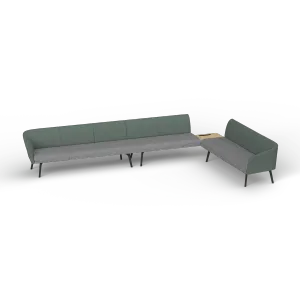 OL Willow Reception Area 8 Seater Sofa with Side Table thumbnail 1