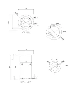 RL Drum Base Round High Table Frame thumbnail 5