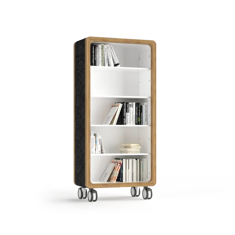 OL Rover 5 Tier Bookshelf with Acoustic Pinnable Board