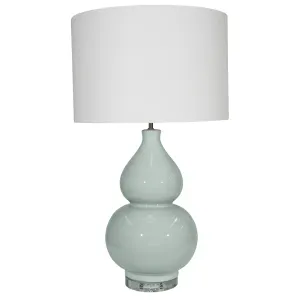SH Clermont Celadon Ceramic Base Table Lamp thumbnail 1