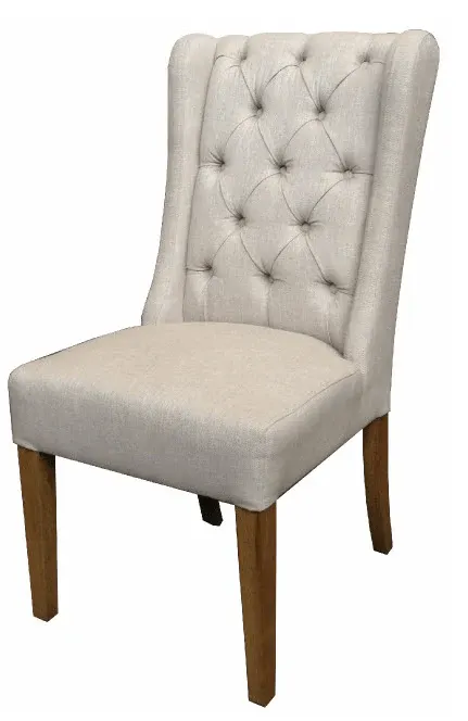 MF Manhattan Fabric Upholstered Timber Leg Dining Chair