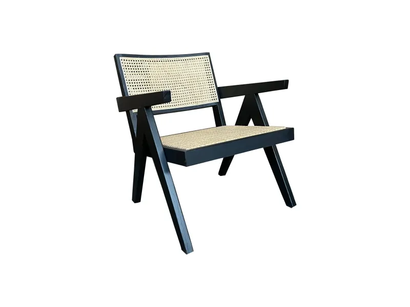 MF Pier Timber Framed with Natural Rattan Lounge Chair