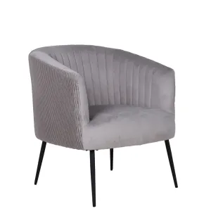 BT Perla Velvet Upholstered Fluted Back Armchair thumbnail 11