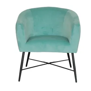 BT Crewe Velvet Upholstered Metal Leg Accent Chair thumbnail 1
