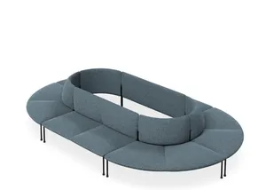 DD Bowral Fabric Upholstered 12 Seater Oval Breakout Seating thumbnail 2