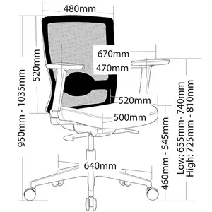 ST Draft Mesh Back Task Chair thumbnail 6