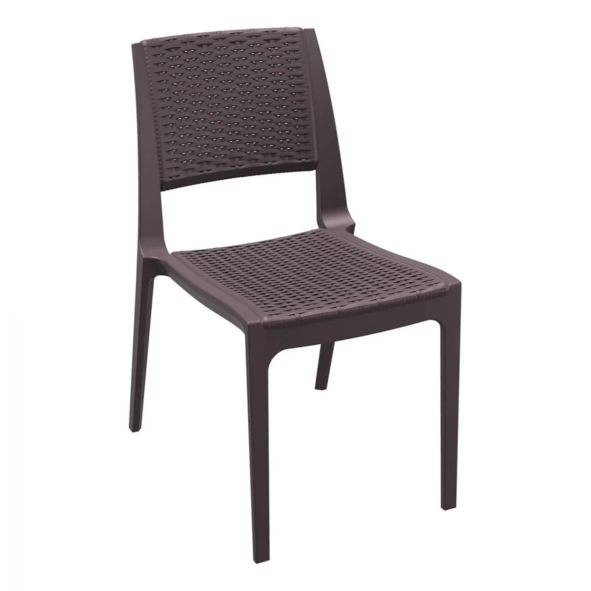 FL Verona Rattan Look Hospitality Outdoor Stackable Chair