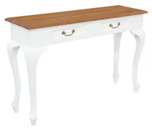 CT Queen Anne Solid Timber 2 Drawer Sofa Table thumbnail 16