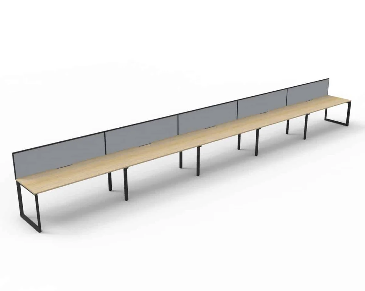 RL Infinity Loop Leg Single Sided Workstation with SHUSH30 Screen