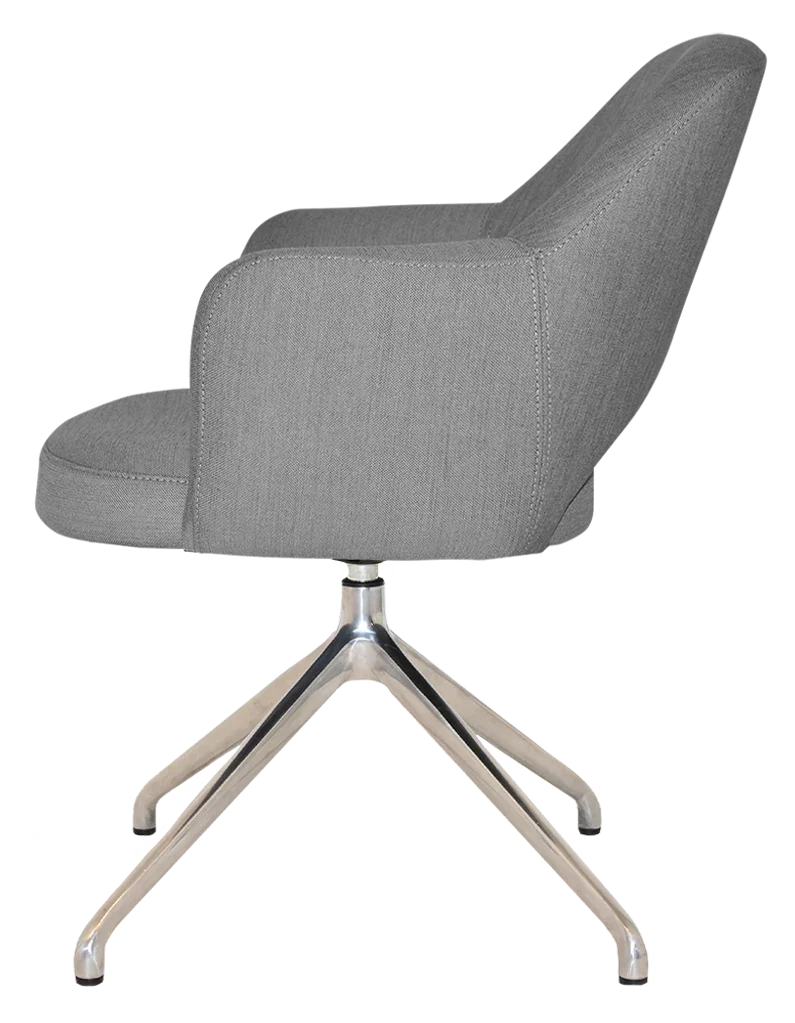 EZ ARM CHAIR ALBURY TRESTLE V2 POLISHED ALUM