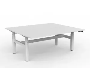 OL Agile Motion+ Electric Height Adjustable Shared Desk – White Top White Frame thumbnail 18