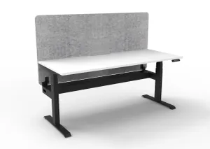 RL Boost Plus Motorized Height Adjustable Workstation with Grey Eco Panel Screen thumbnail 8