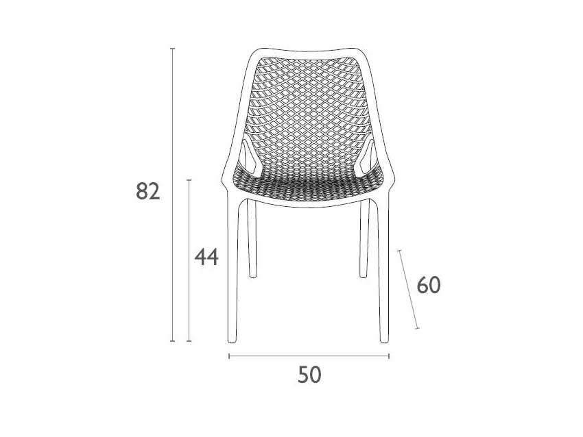 FL Ares 5 Piece Outdoor Dining Setting with Air Chair