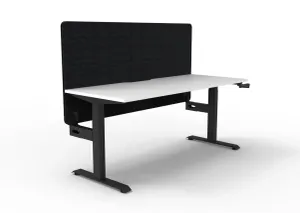 RL Boost Crank Single User Height Adjustable Workstation with Black Eco Panel Screen thumbnail 8