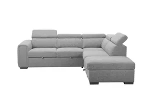 VI Odelia 2 Seater Fabric Sofabed with Chaise Storage Ottoman thumbnail 6