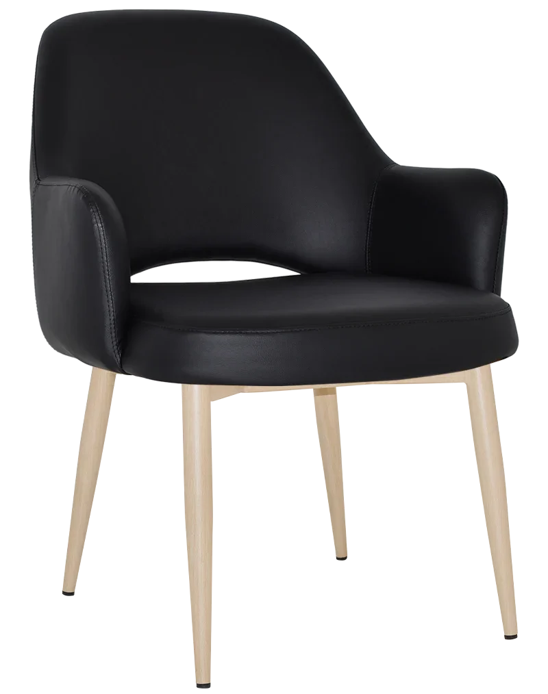 EZ Albury Birch Metal Leg Upholstered Hospitality XL Armchair