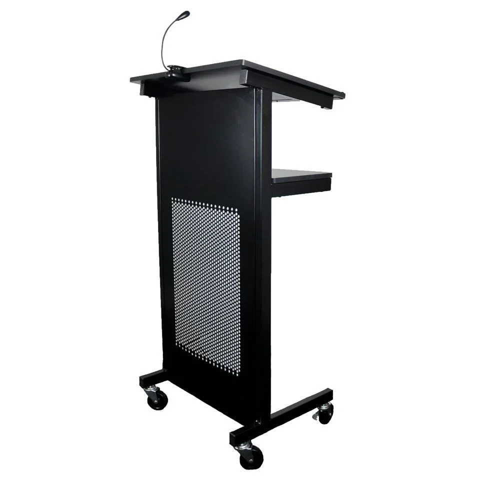 RL Heavy Duty Lectern with Melamine Shelves and Castors