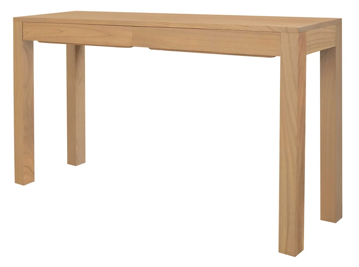 CT Amsterdam Solid Mindi Timber 2 Drawer Sofa Table