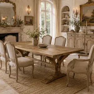 MF Victoria Recycled Elm Timber Dining Table thumbnail 3