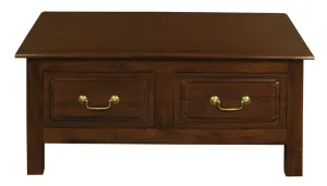 CT Tasmania Solid Timber 4 Drawer Straight Leg Coffee Table thumbnail 1