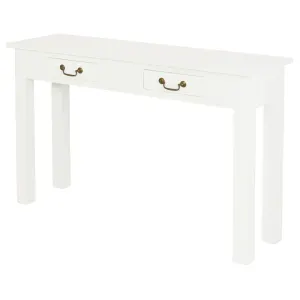 CT Tasmania Solid Timber 2 Drawer Straight Leg Sofa Table thumbnail 5