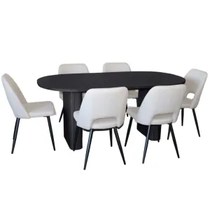 BT Melba 7 Pce Dining with Zara Chair Boucle Set thumbnail 1