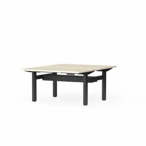 OL Klass Electric Height Adjustable Share Desk - Oak Matte Top Black Fame thumbnail 3